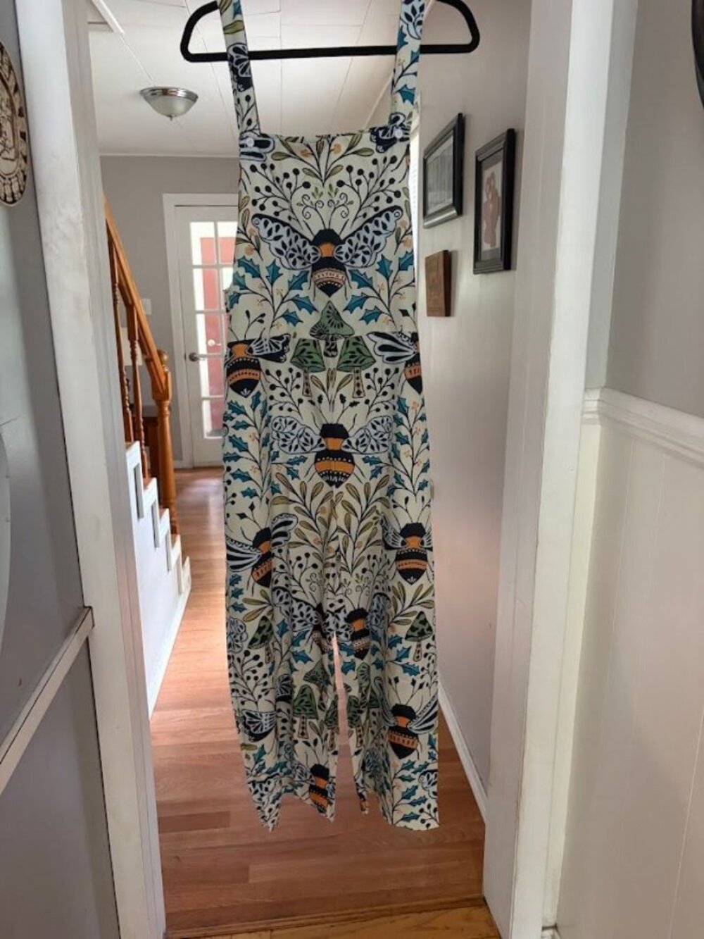 Women's Overalls-Bees/Mushrooms Pattern